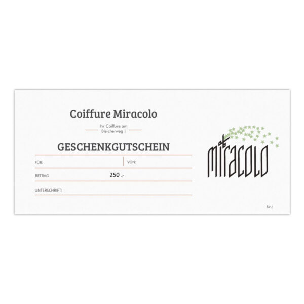 Geschenkgutschein 250 CHF